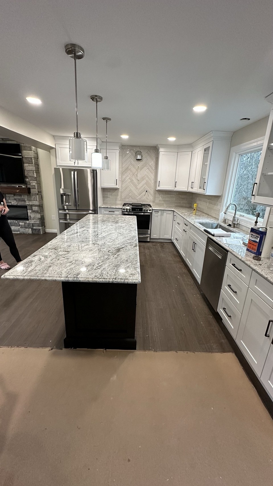 Island termination for kitchen cabinets